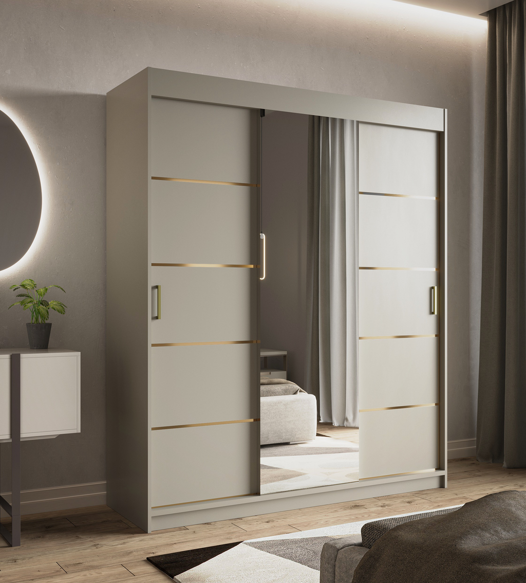 Szafa Przesuwna 180cm Kaszmir LUX Garderoba
