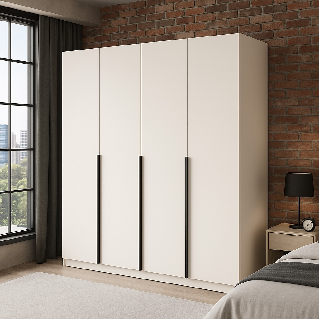 Szafa Uchylna Duża Biała 200cm TIZA