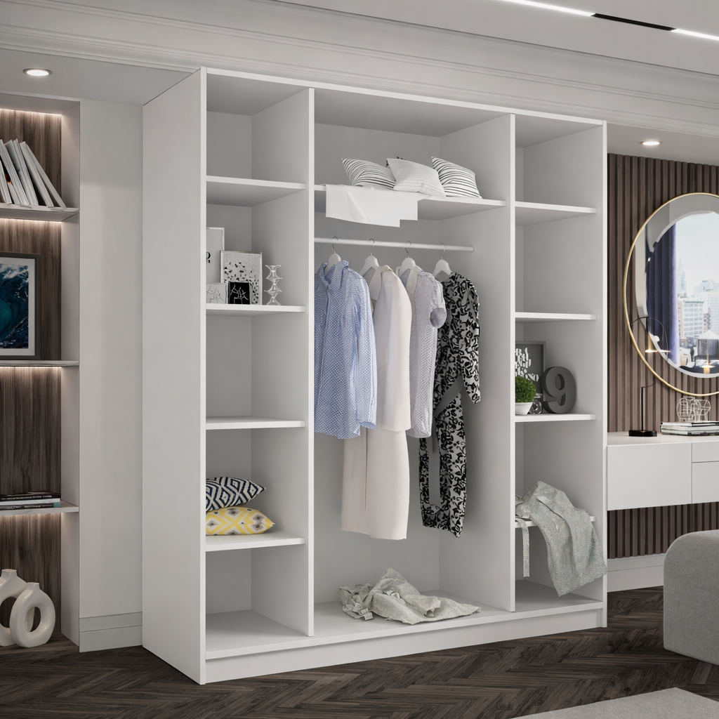 Szafa Uchylna Duża Biała 200cm TIZA