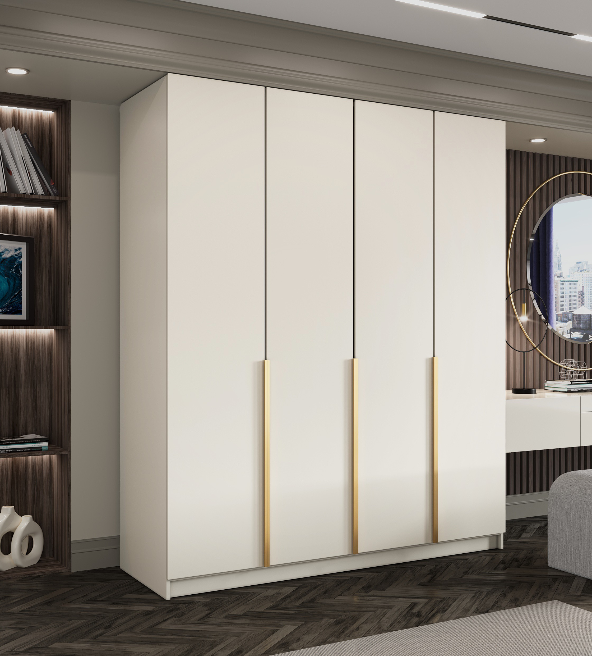 Szafa Uchylna Duża Biała 200cm TIZA