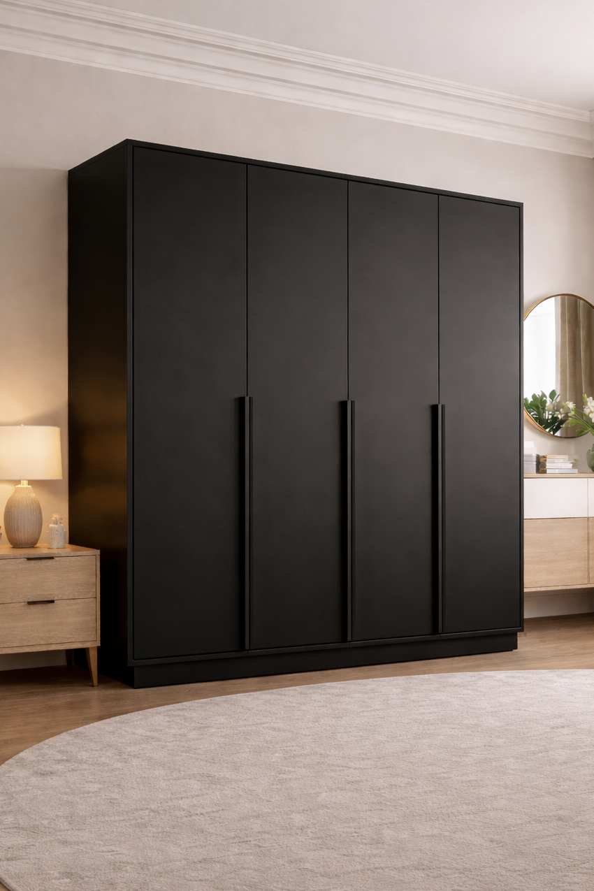 Szafa Uchylna Czarna 200cm MONA Garderoba
