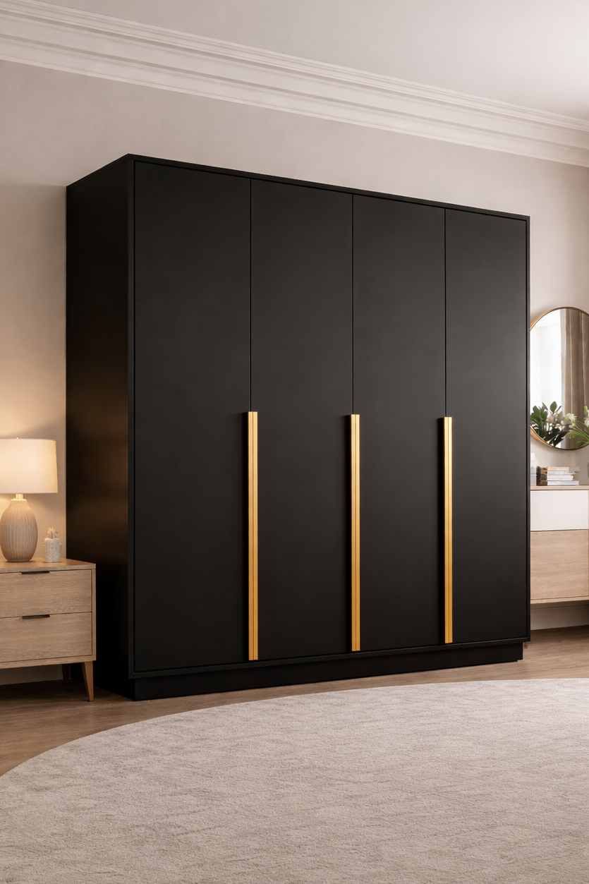 Szafa Uchylna Czarna 200cm MONA Garderoba