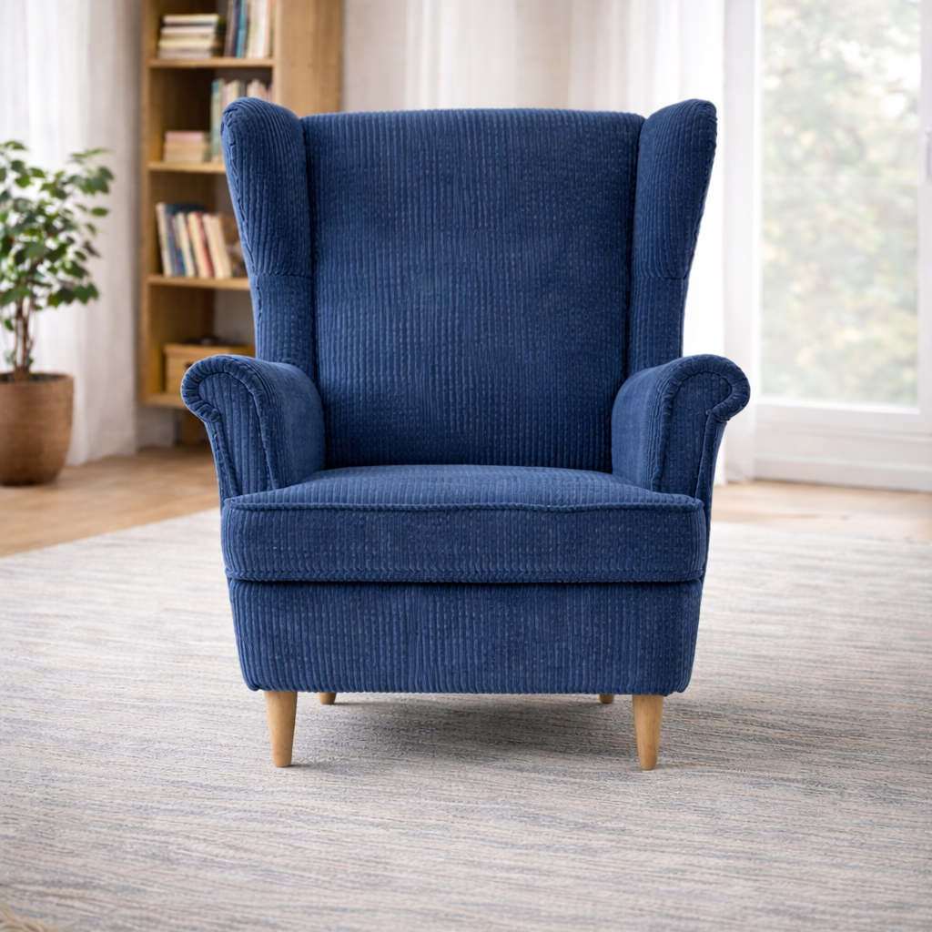 Fotel Uszak NIKO 4 HR40 Premium | Duży Wybór Tkanin | Podnóżek