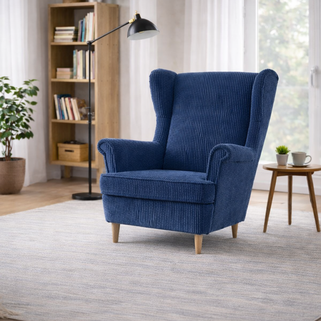 Fotel Uszak NIKO 4 HR40 Premium | Duży Wybór Tkanin | Podnóżek