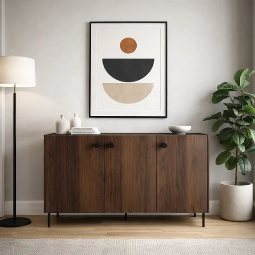 Nowoczesna Komoda Dąb Czarna 160cm STAR - Nowość! Milo Furniture