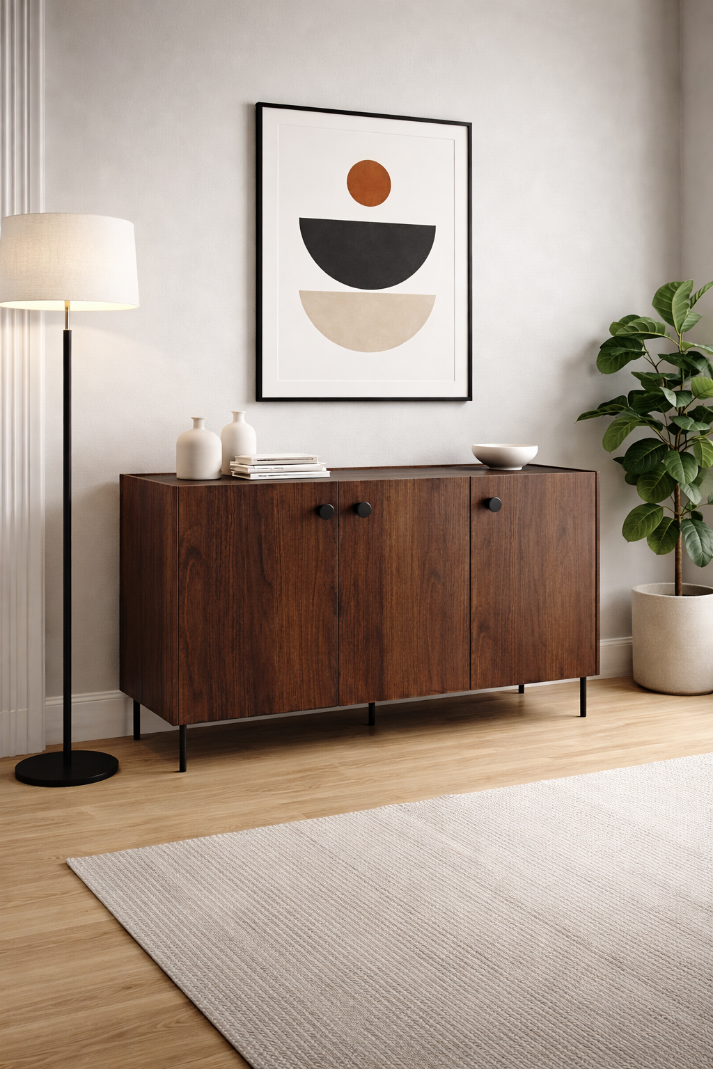 Nowoczesna Komoda Dąb Czarna 160cm STAR - Nowość!