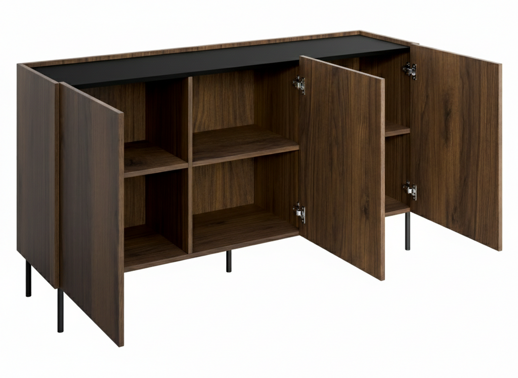 Nowoczesna Komoda Dąb Czarna 160cm STAR - Nowość!