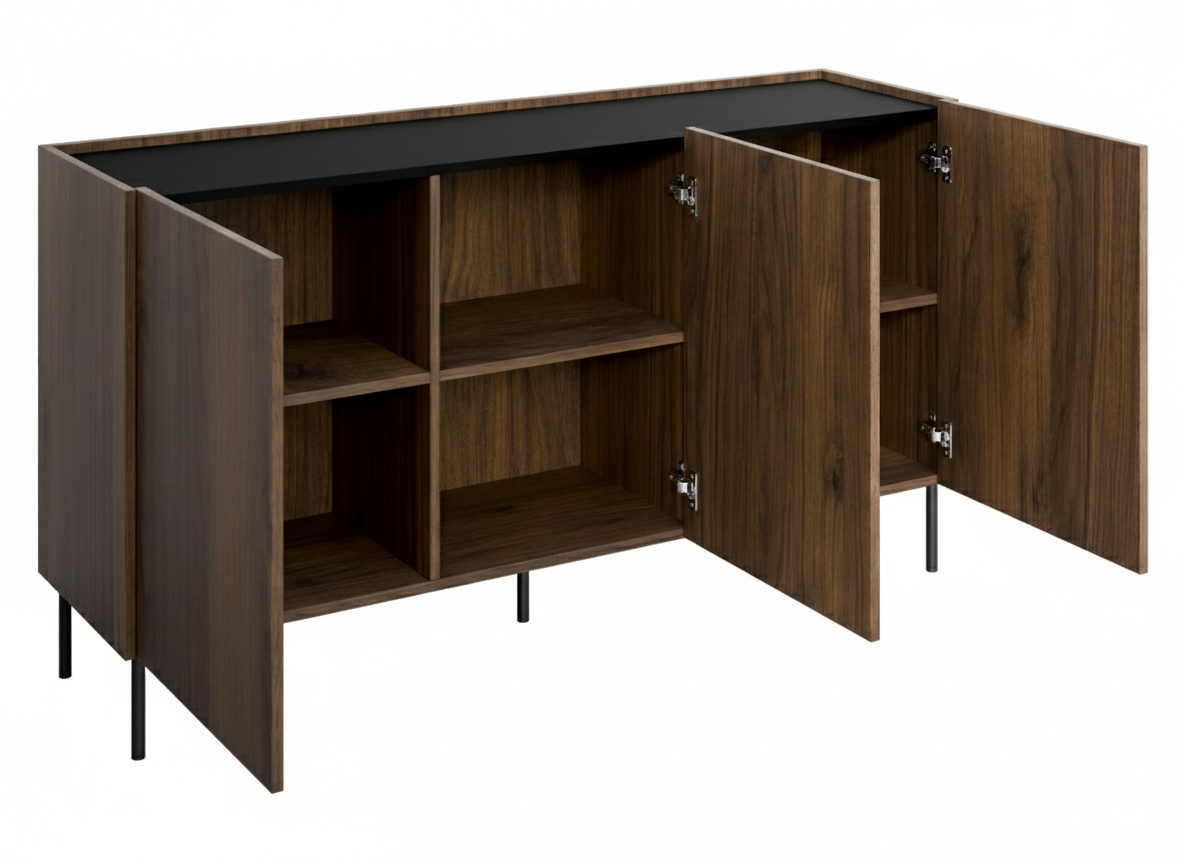 Nowoczesna Komoda Dąb Czarna 160cm STAR - Nowość!