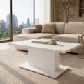 Ława Denver 110x60 cm Biała Nowoczesna Ława do Salonu Stolik Kawowy Milo Furniture