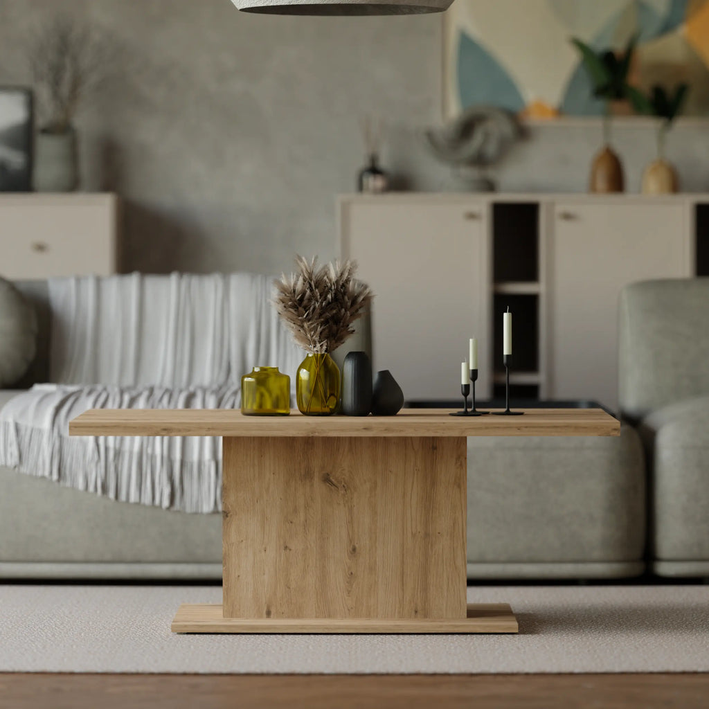 Ława Denver 110x60 cm Dąb Artisan Nowoczesna Ława do Salonu Stolik Kawowy Milo Furniture
