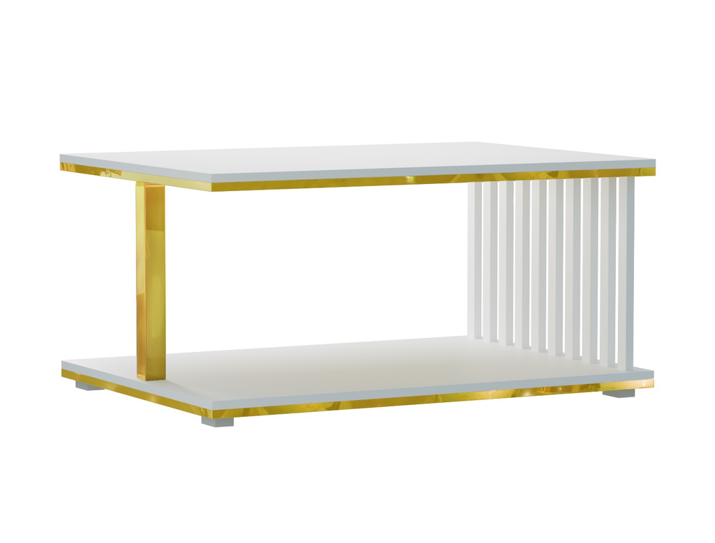 Ława do Salonu Biała Złota 110×60 BIANCA LUX