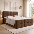 Łóżko Kontynentalne LENA 140–180x200 z Materacem Pojemnik Nowoczesne Milo Furniture