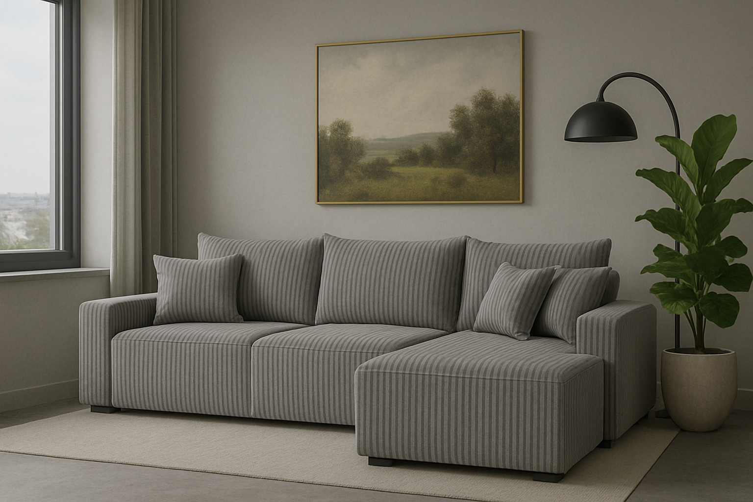 Mały narożnik z funkcją spania i pojemnikiem na pościel 238x140cm TEDEN