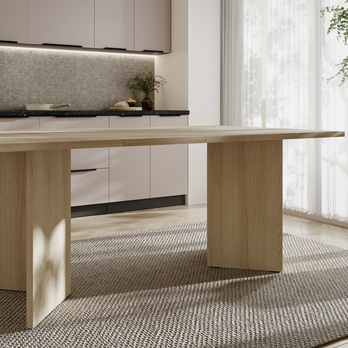 Stół FORM Rozkładany 100-188cm Dąb Lindberg – Nowoczesny do Jadalni