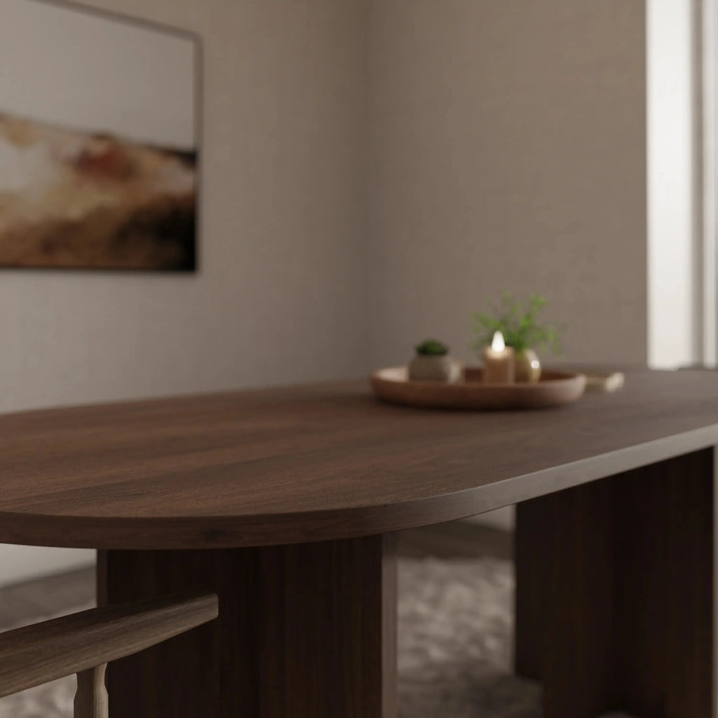 Stół LOEN 204x90 cm Dąb Okapi Owalny Stół do Jadalni i Salonu Milo Furniture