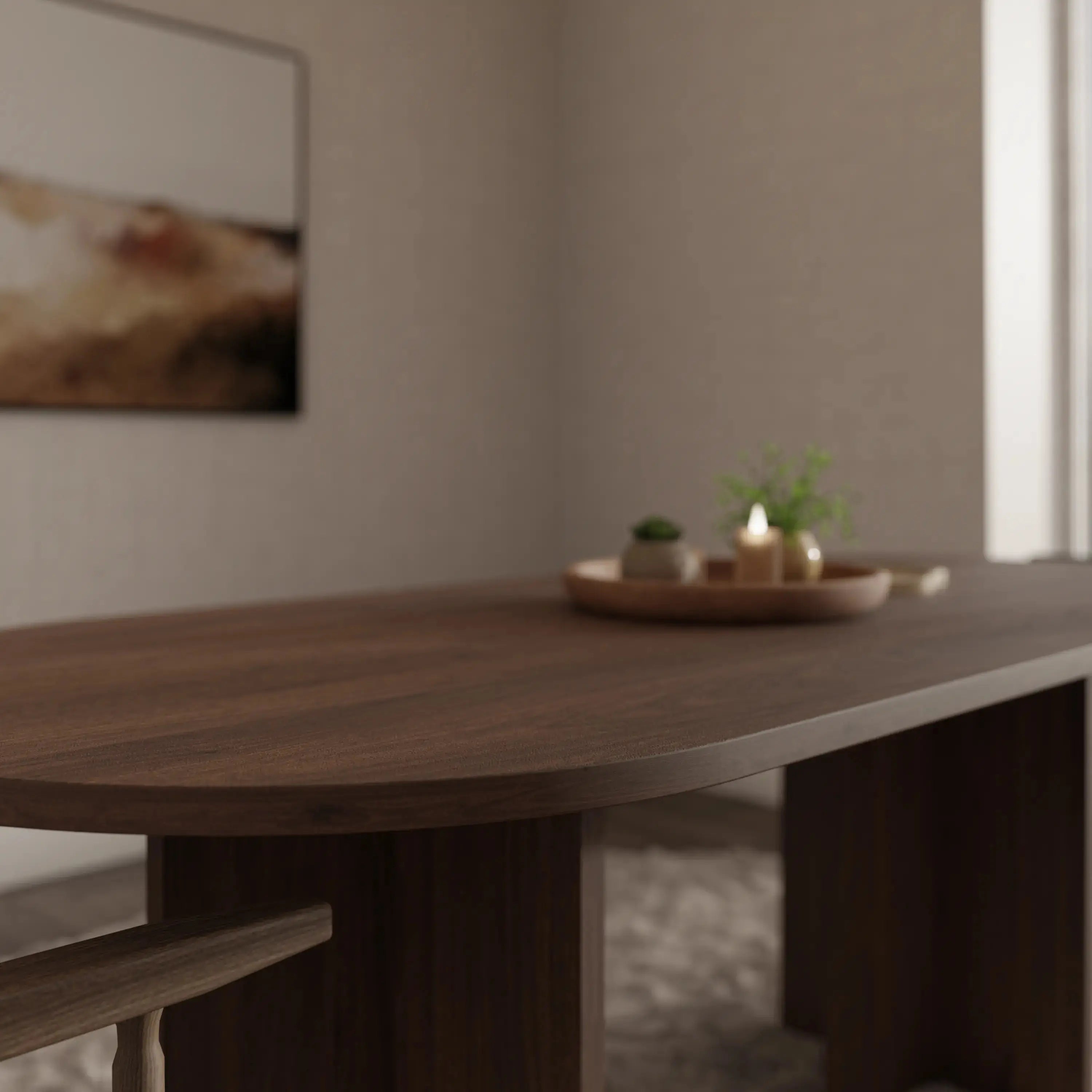 Stół LOEN 204x90 cm Dąb Okapi Owalny Stół do Jadalni i Salonu Milo Furniture