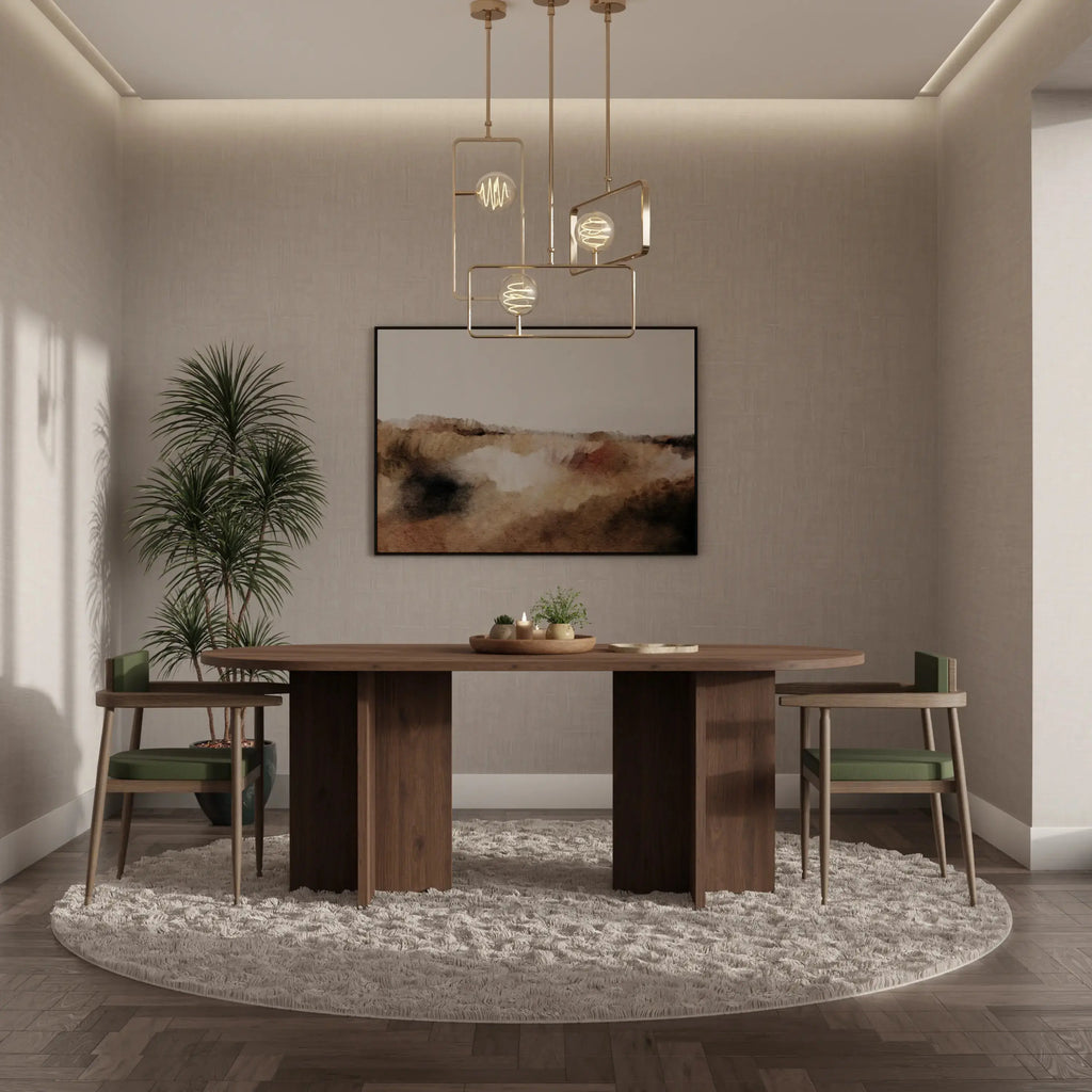 Stół LOEN 204x90 cm Dąb Okapi Owalny Stół do Jadalni i Salonu Milo Furniture