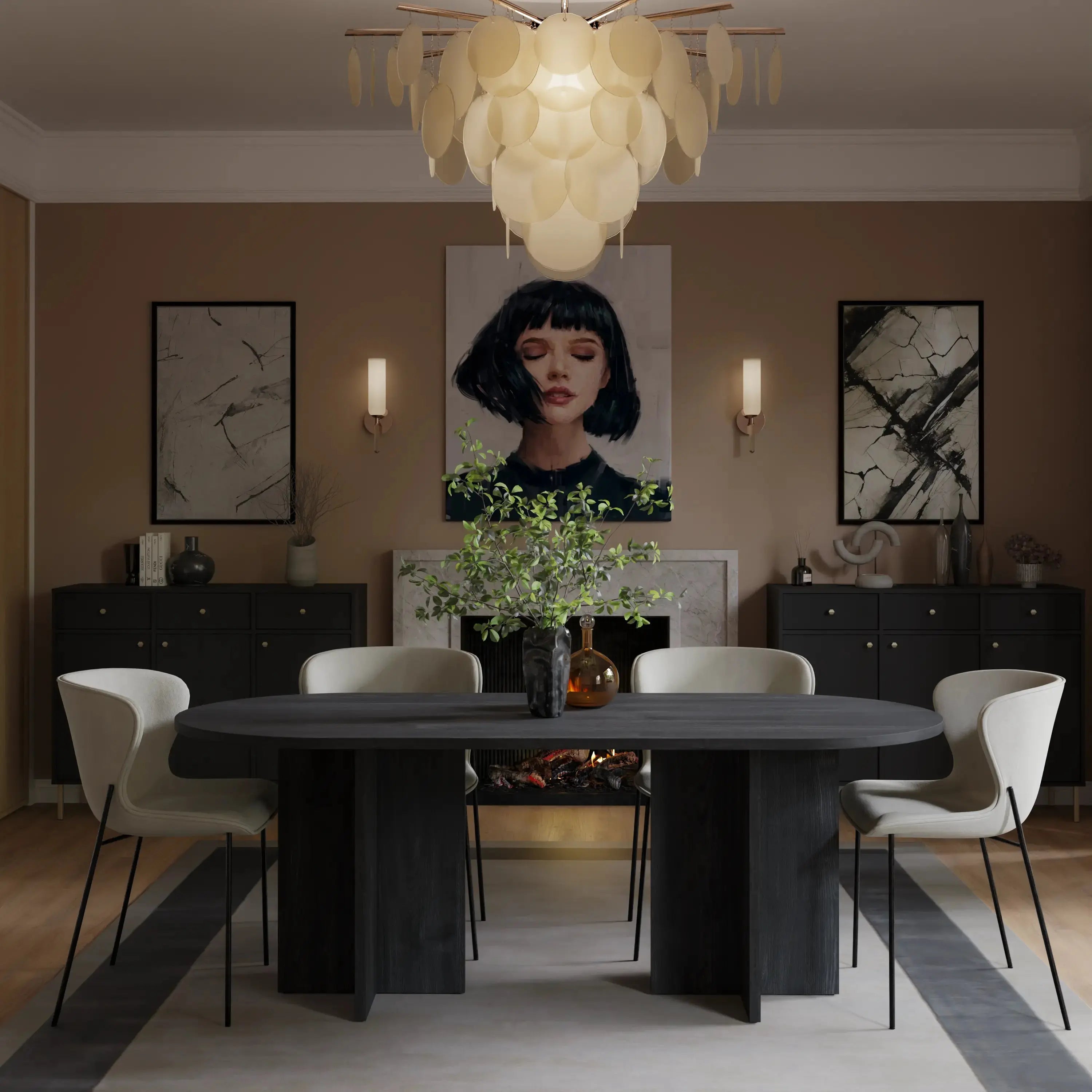 Stół LOEN 204x90 cm Portland Owalny Stół do Jadalni i Salonu Milo Furniture