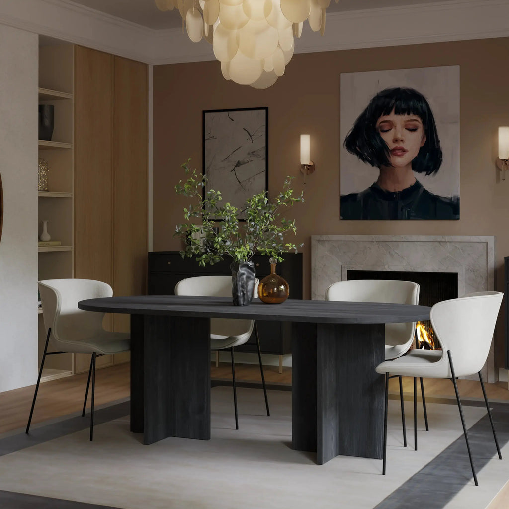Stół LOEN 204x90 cm Portland Owalny Stół do Jadalni i Salonu Milo Furniture