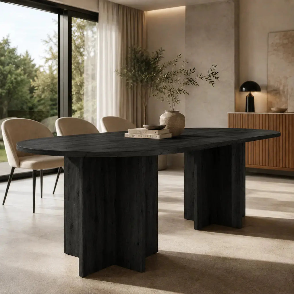 Stół LOEN 204x90 cm Portland Owalny Stół do Jadalni i Salonu Milo Furniture