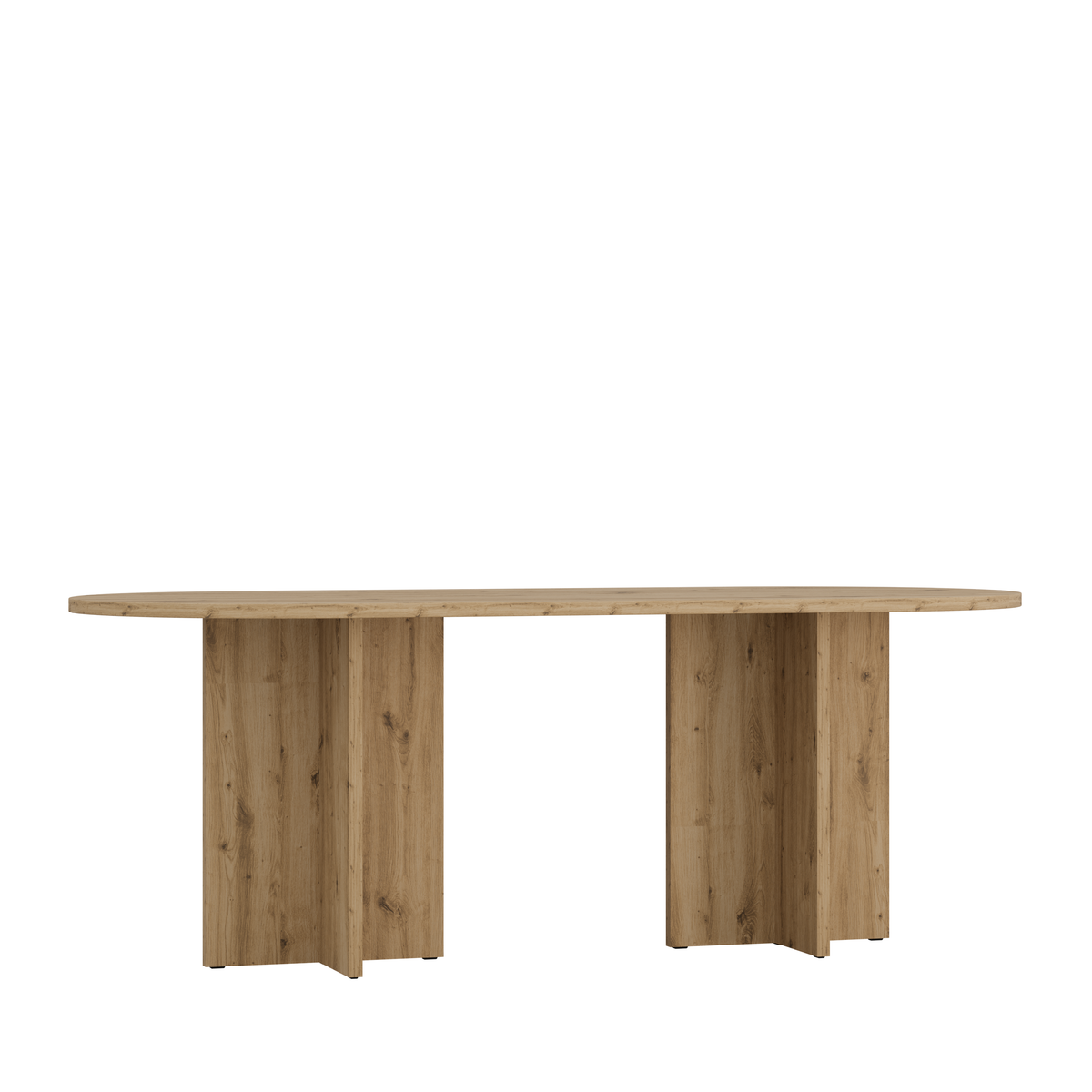 Stół LOEN 204x90cm Dąb Artisan – Owalny Stół do Jadalni i Salonu 8–10 Osób