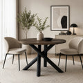 Stół Okrągły OSLO 110cm Orzech Wisconsin – Nowoczesny Stół dla 4 Osób Milo Furniture