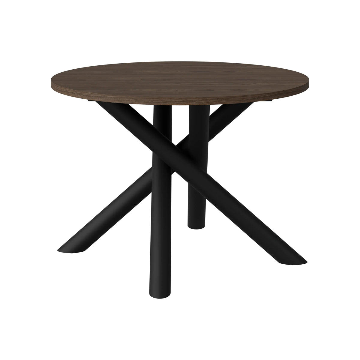 Stół Okrągły OSLO 110cm Orzech Wisconsin – Nowoczesny Stół dla 4 Osób Milo Furniture