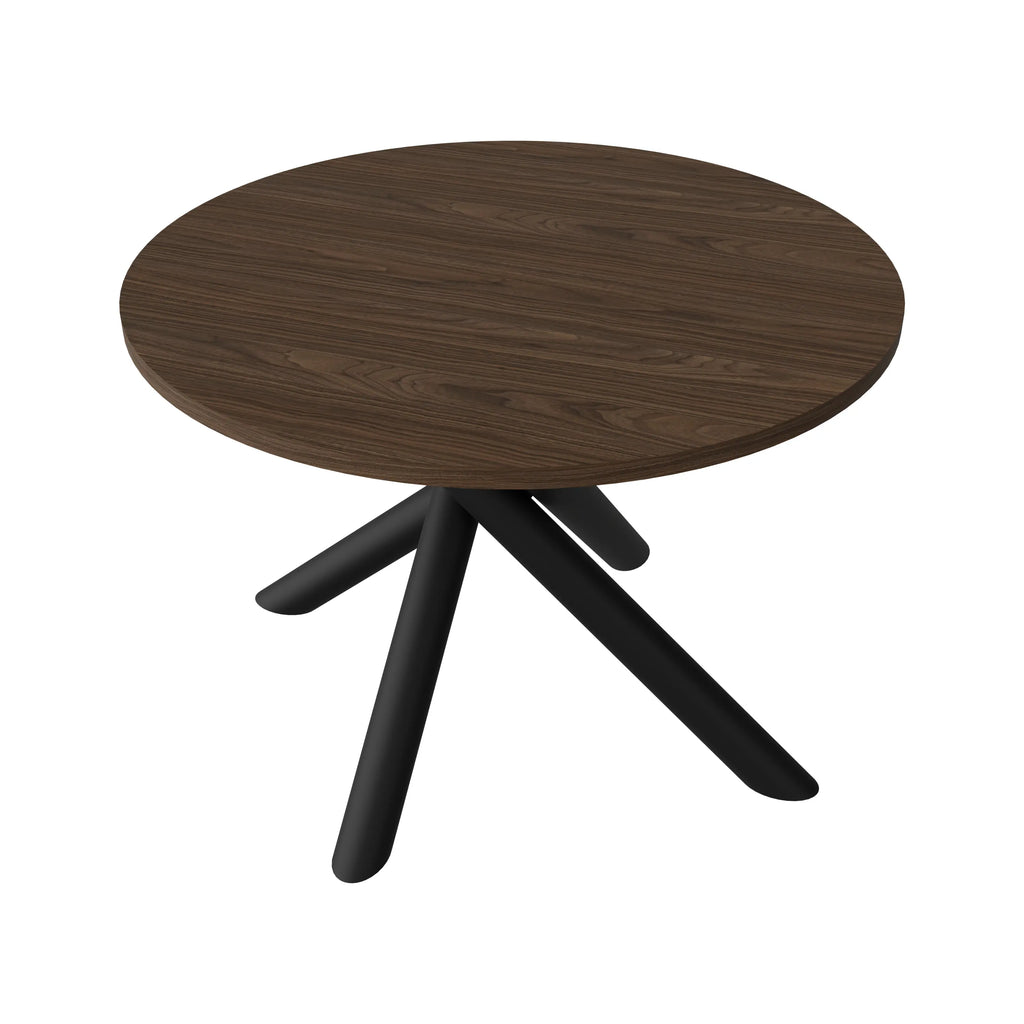 Stół Okrągły OSLO 110cm Orzech Wisconsin – Nowoczesny Stół dla 4 Osób Milo Furniture