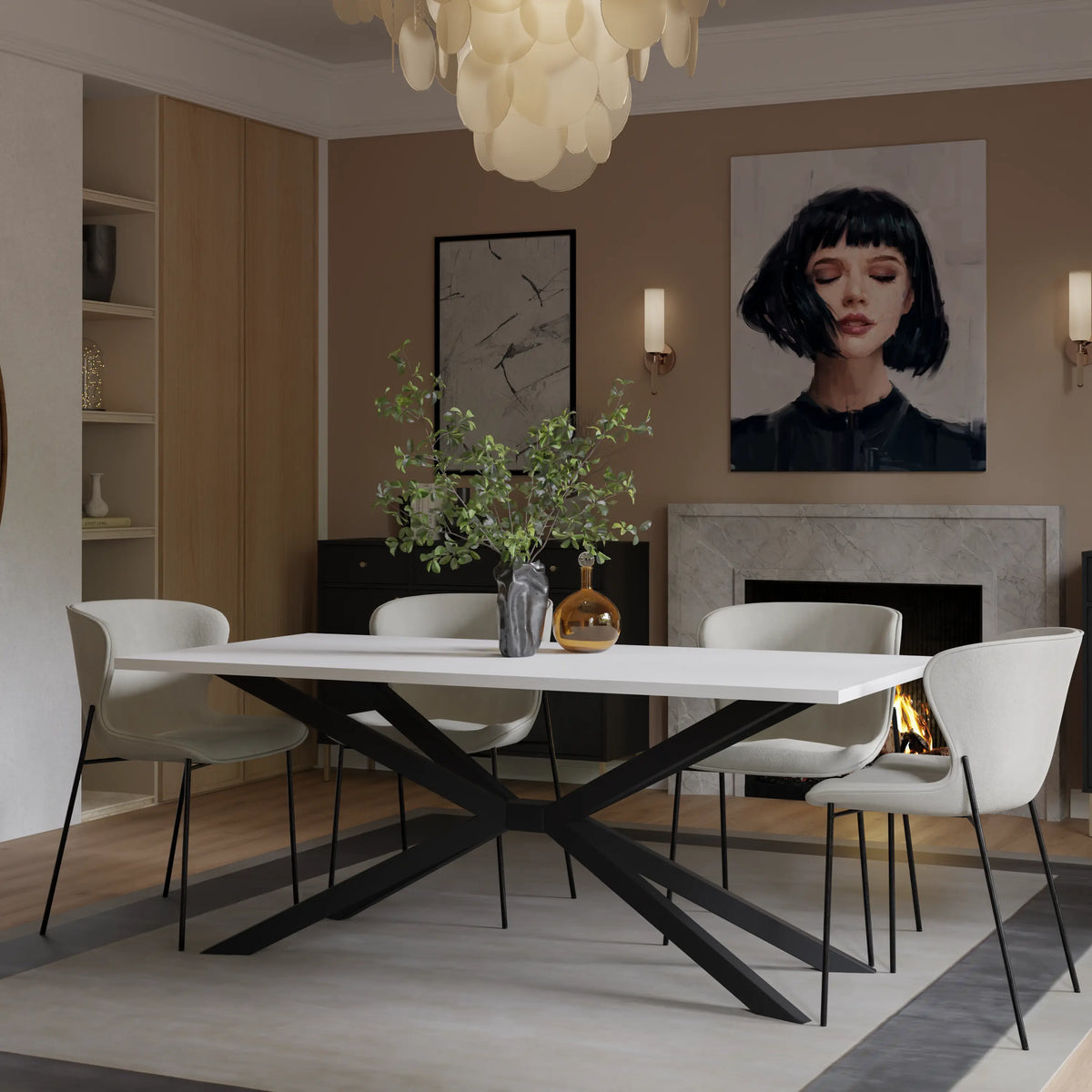 Stół TROMSO 185×90cm Biały – Nowoczesny Loftowy Stół do Jadalni Milo Furniture