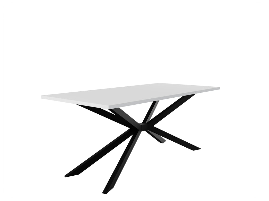 Stół TROMSO 185×90cm Biały – Nowoczesny Loftowy Stół do Jadalni Milo Furniture