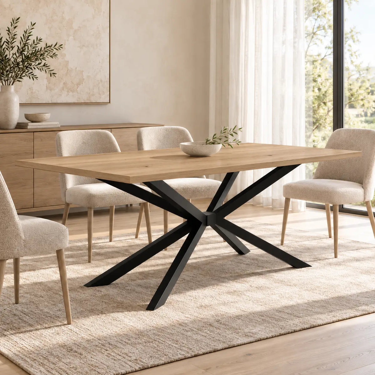 Stół TROMSO 185×90cm Dąb Artisan – Nowoczesny Loftowy Stół do Jadalni Milo Furniture