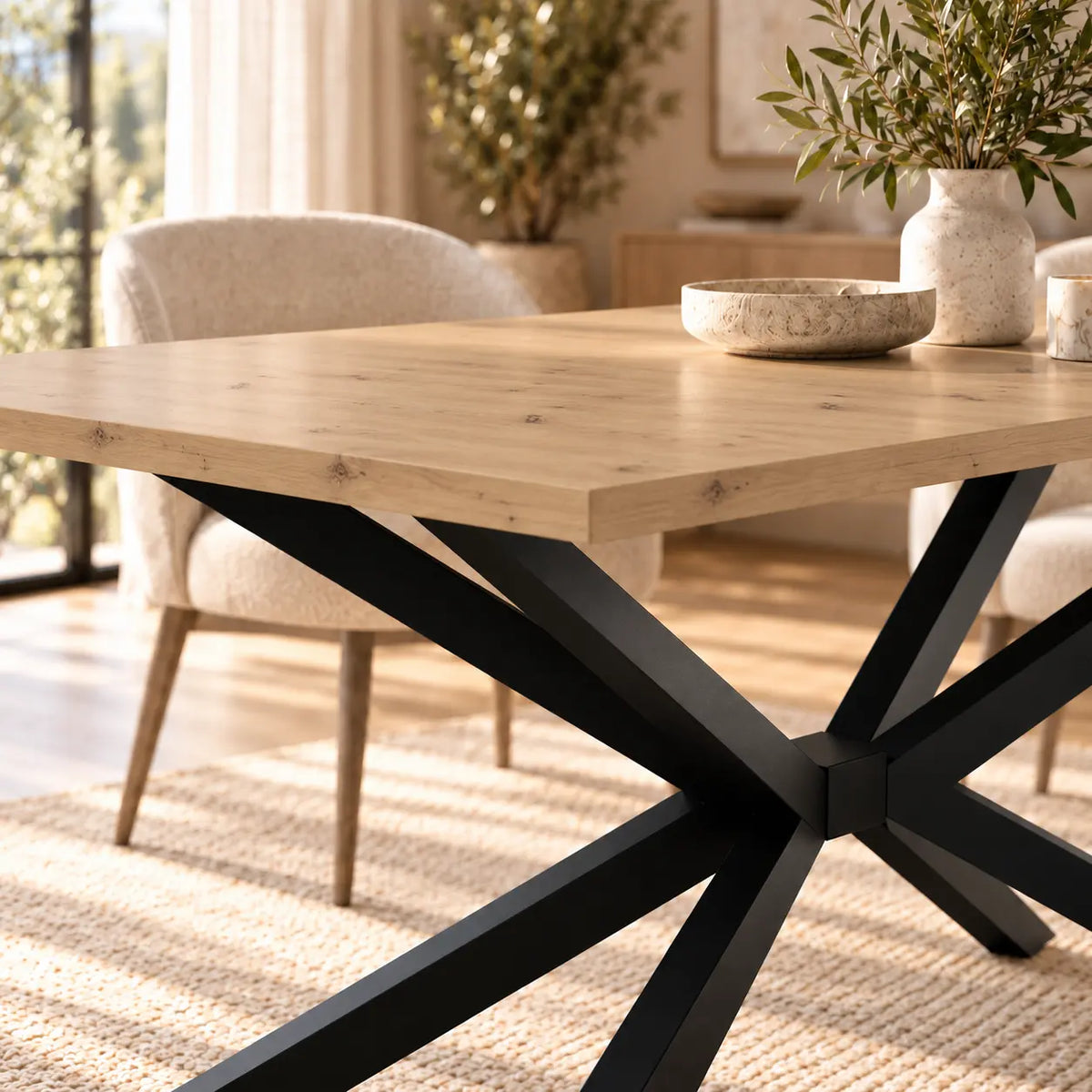 Stół TROMSO 185×90cm Dąb Artisan – Nowoczesny Loftowy Stół do Jadalni Milo Furniture