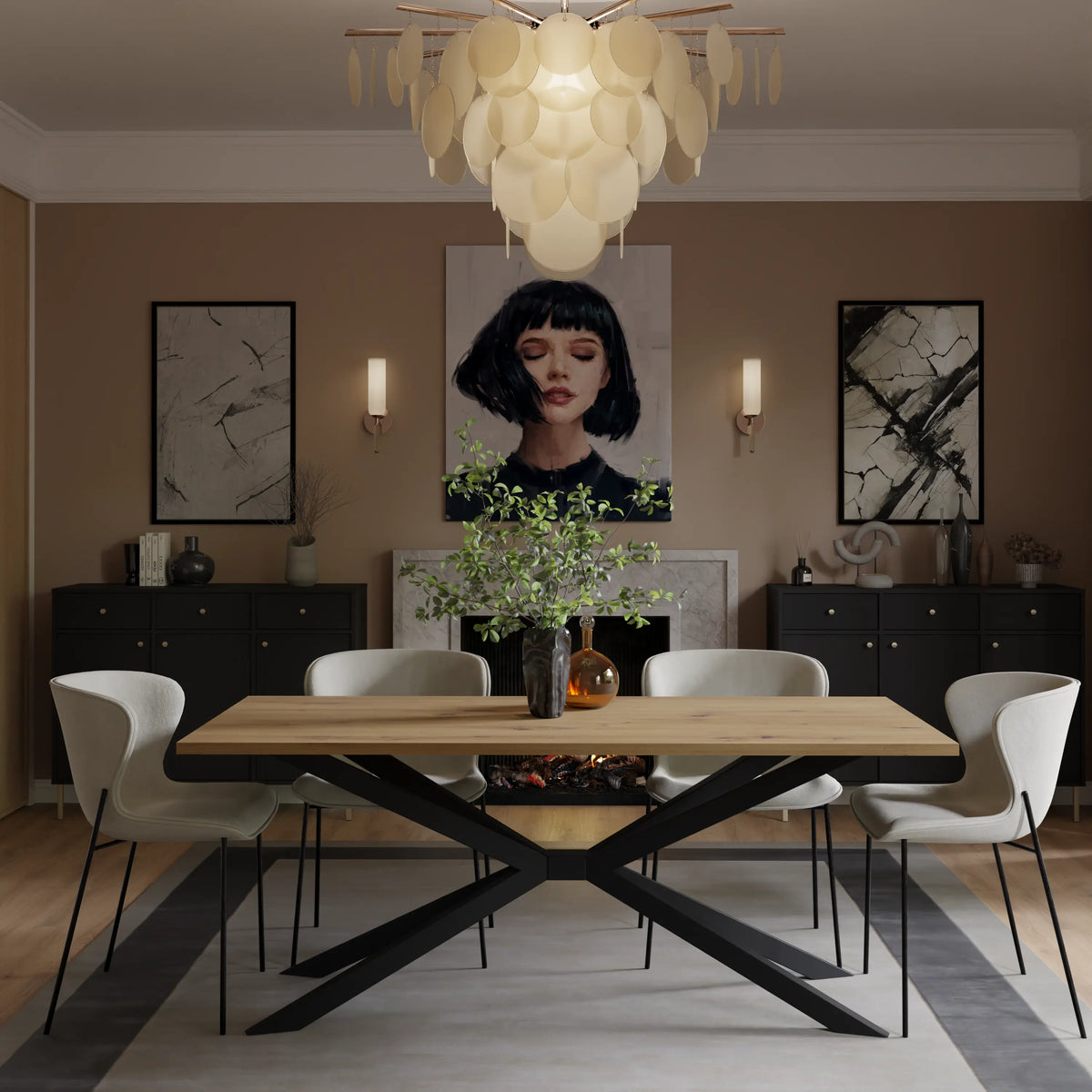 Stół TROMSO 185×90cm Dąb Artisan – Nowoczesny Loftowy Stół do Jadalni Milo Furniture