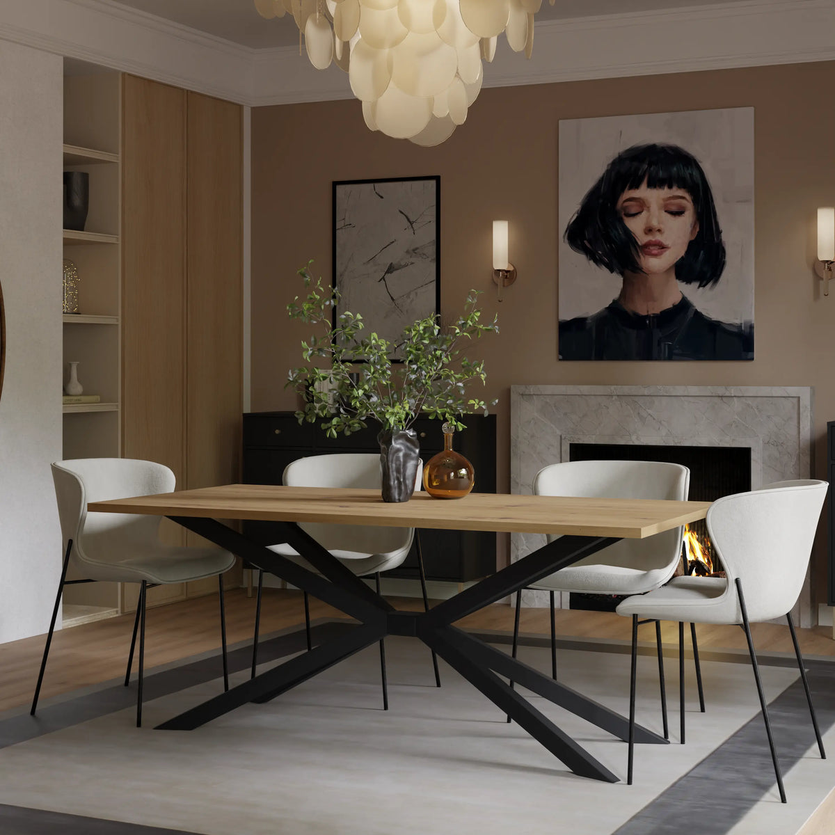 Stół TROMSO 185×90cm Dąb Artisan – Nowoczesny Loftowy Stół do Jadalni Milo Furniture