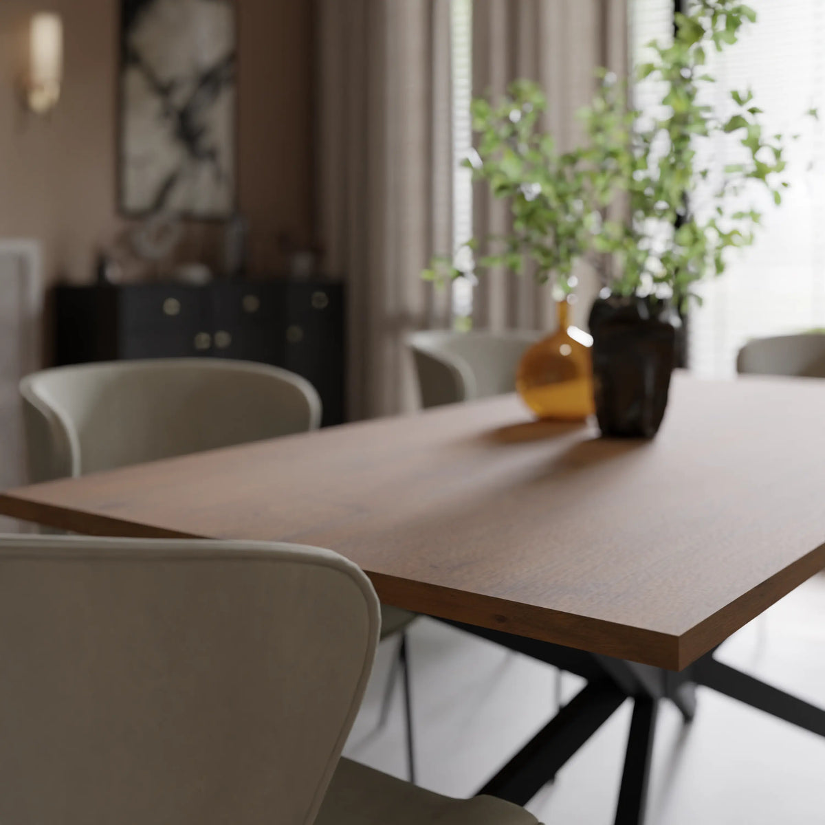 Stół TROMSO 185×90cm Dąb Lancelot – Nowoczesny Loftowy Stół do Jadalni Milo Furniture