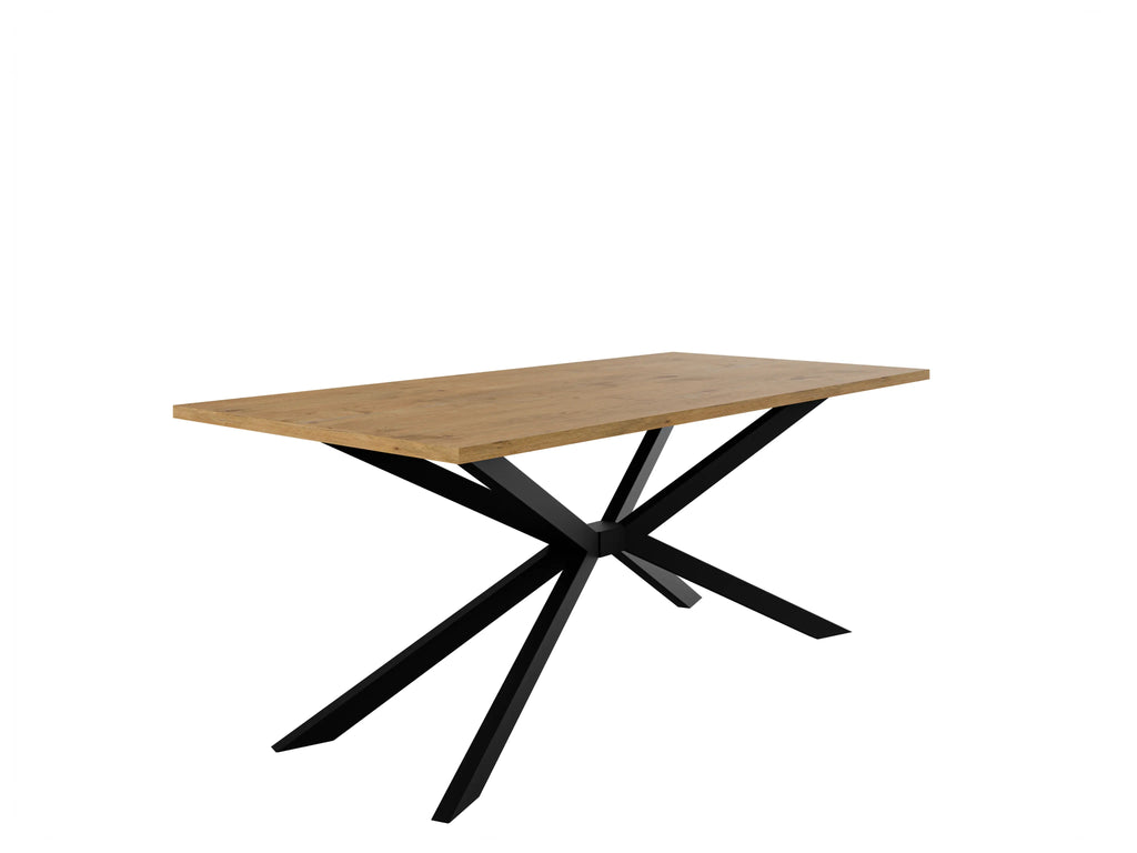 Stół TROMSO 185×90cm Dąb Lancelot – Nowoczesny Loftowy Stół do Jadalni Milo Furniture
