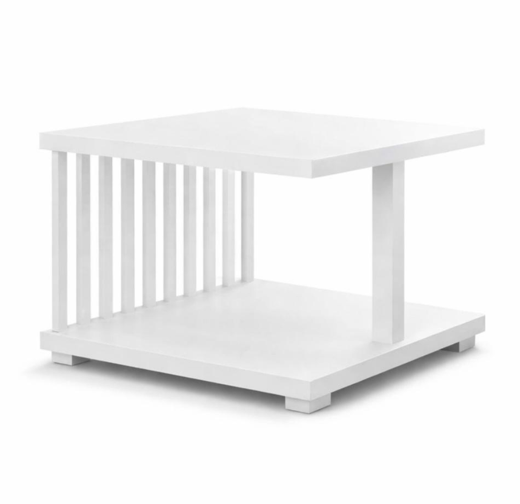 Stolik Kawowy Biały Kwadratowy 60×60 Arctic Elegance