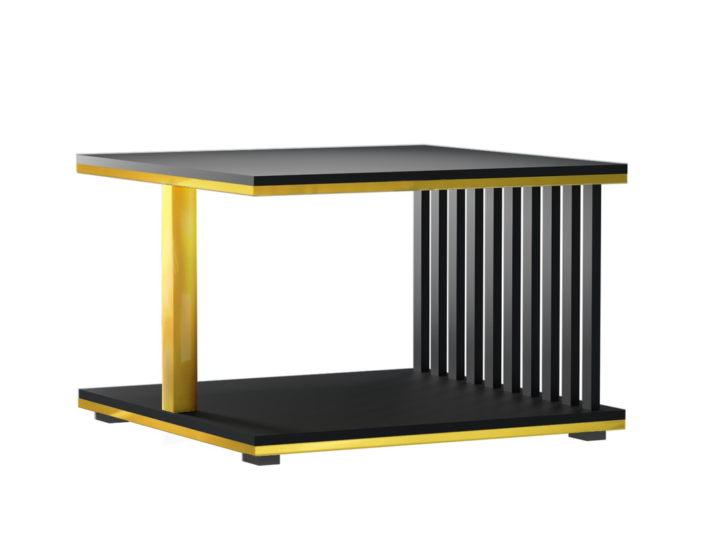Stolik Kawowy Imperial Noir Czarny/Złoto 60x60  – mocny akcent z charakterem
