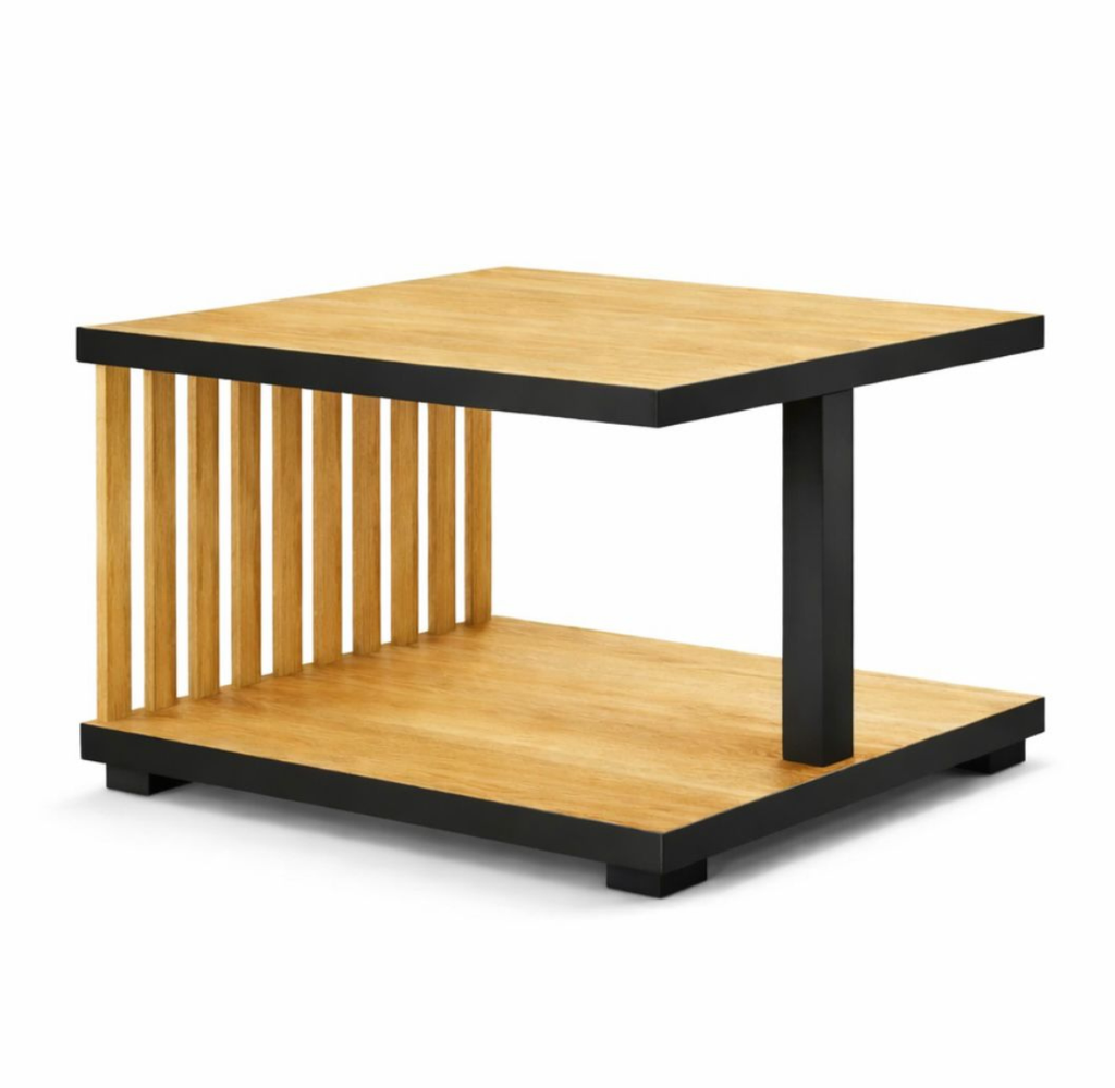 Stolik Kawowy Dąb Artisan Czarny 60×60 Nordic Oak