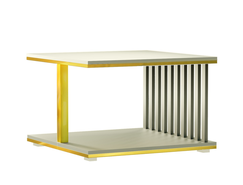 Stolik Kawowy Kaszmir/Złoto 60x60 - elegancja, która się wyróżnia