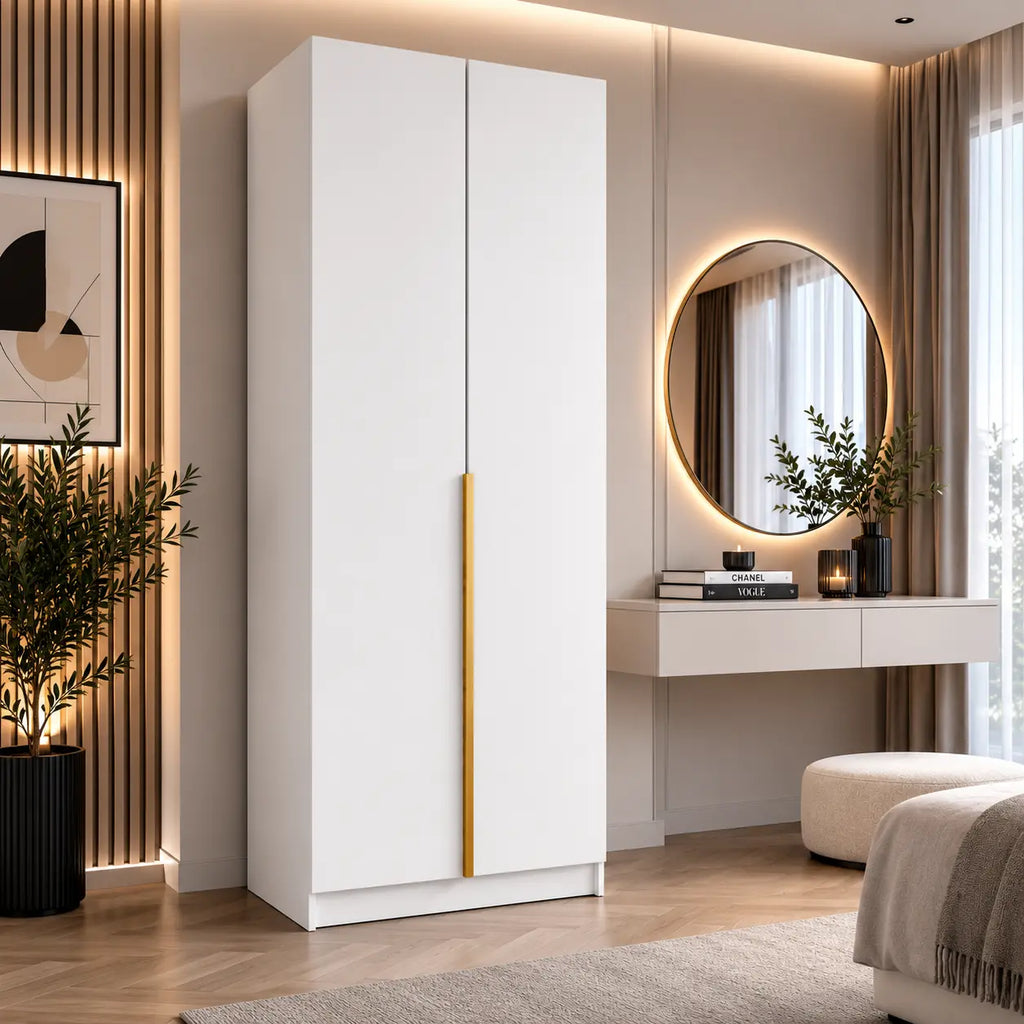 Szafa Uchylna 100cm Biała – Nowoczesna Kompaktowa Garderoba Milo Furniture