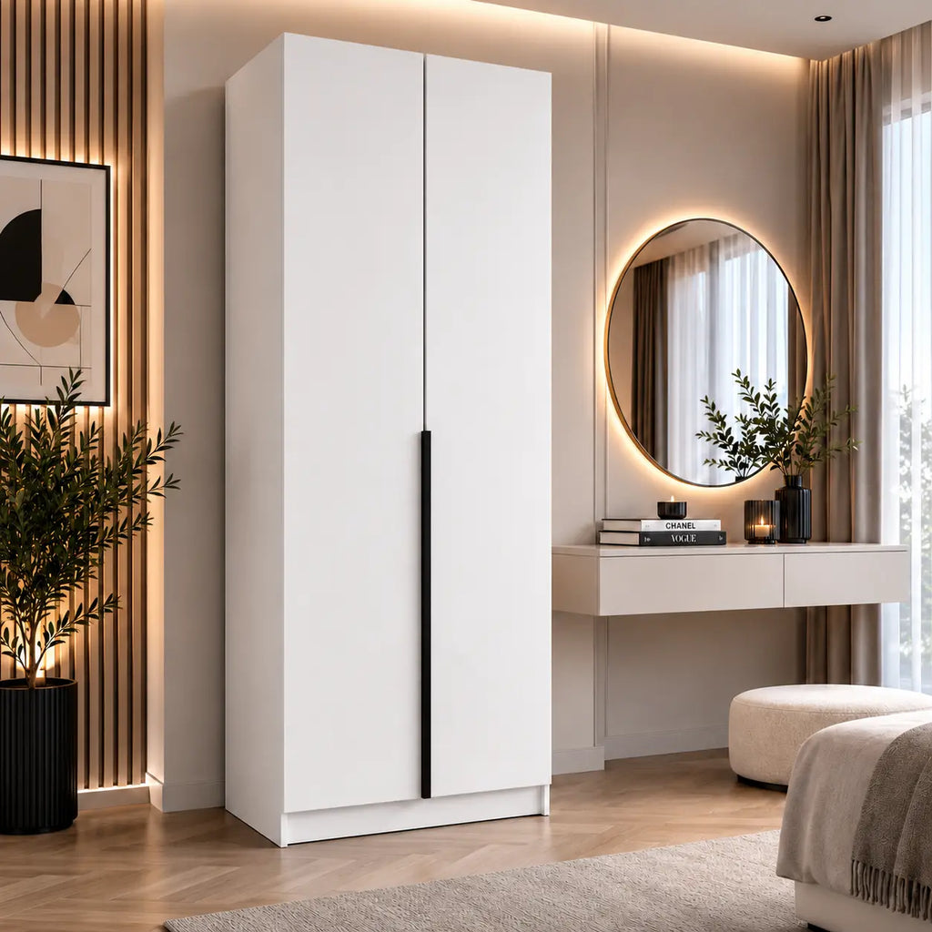 Szafa Uchylna 100cm Biała – Nowoczesna Kompaktowa Garderoba Milo Furniture