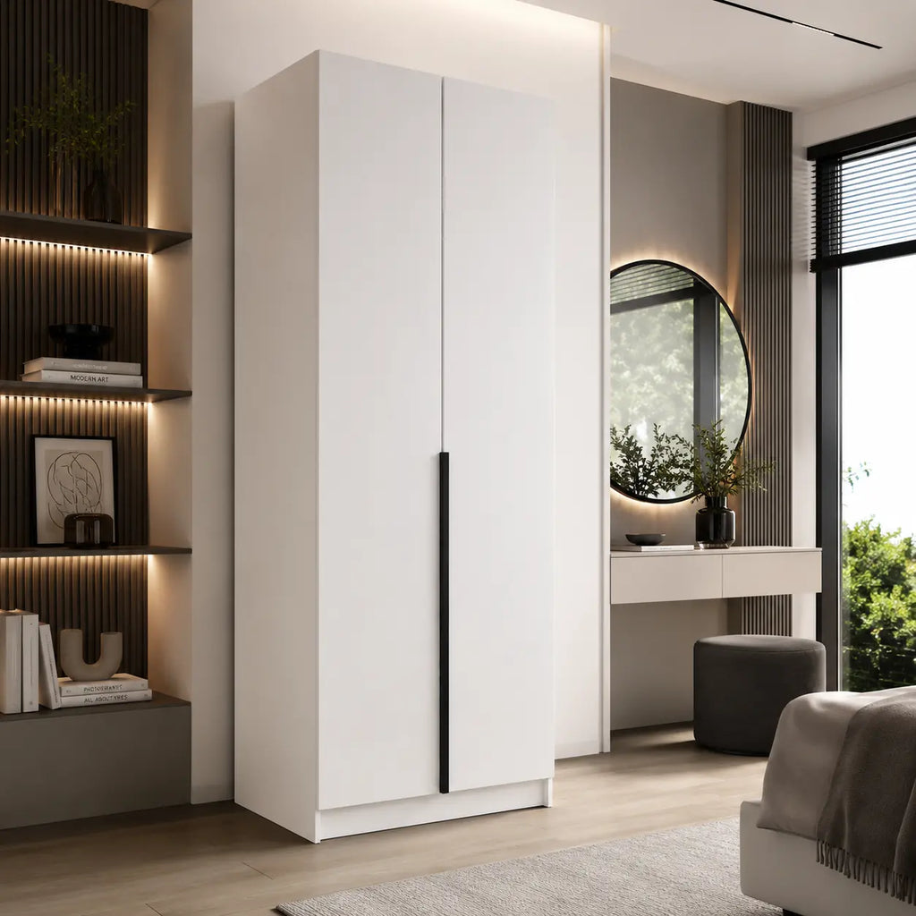 Szafa Uchylna 100cm Biała – Nowoczesna Kompaktowa Garderoba Milo Furniture