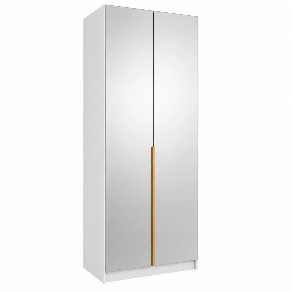 Szafa Uchylna 100cm z Lustrem Biała – Nowoczesna Kompaktowa Garderoba Milo Furniture