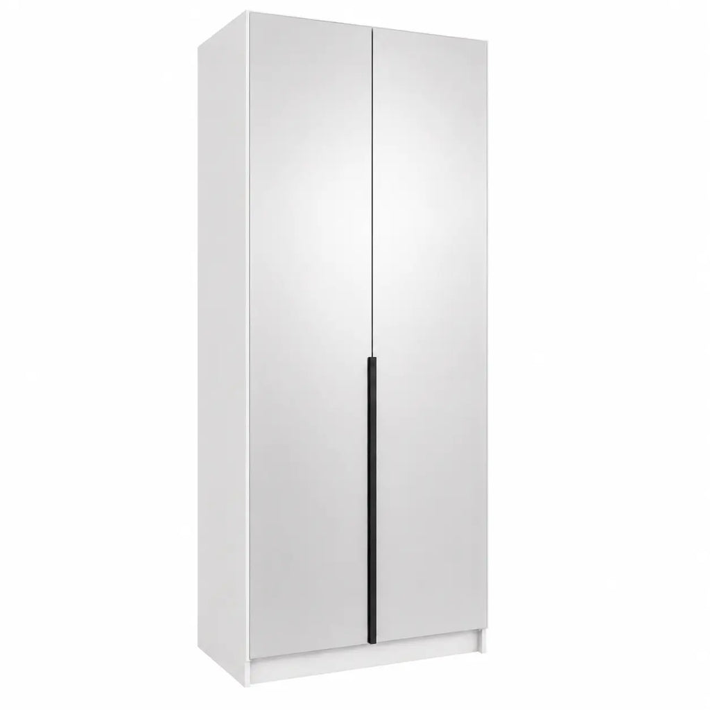 Szafa Uchylna 100cm z Lustrem Biała – Nowoczesna Kompaktowa Garderoba Milo Furniture