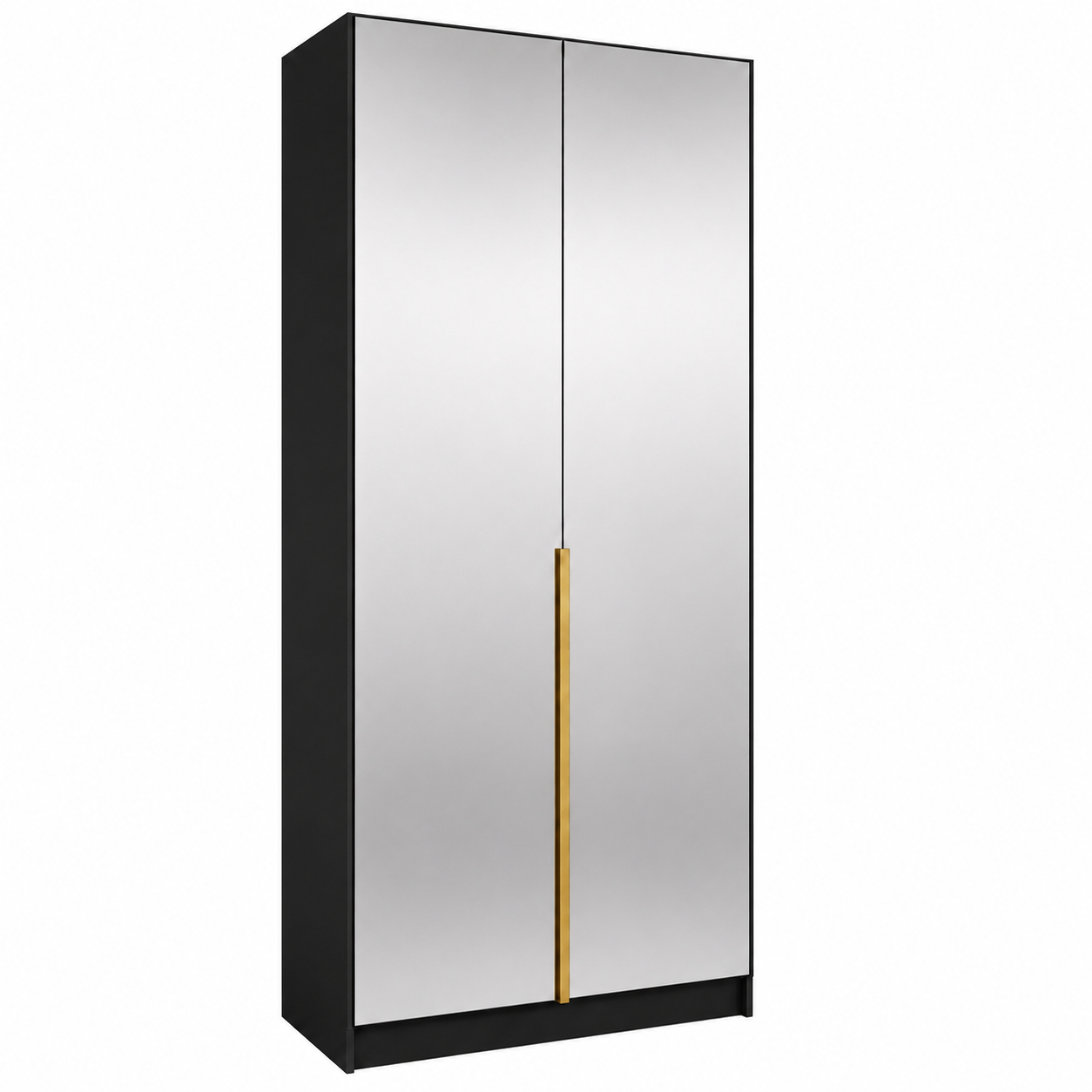 Szafa Uchylna 100cm z Lustrem Czarna MONA – Nowoczesna Garderoba