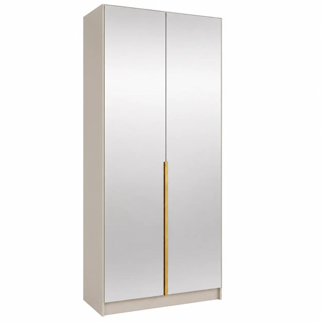 Szafa Uchylna 100cm z Lustrem Biała – Nowoczesna Kompaktowa Garderoba Milo Furniture