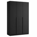 Szafa Uchylna 150cm Czarna MONA – Nowoczesna Szafa do Sypialni Milo Furniture