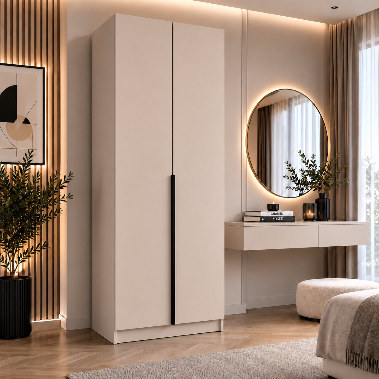Szafa Uchylna 100cm Kaszmir – Nowoczesna Kompaktowa Garderoba