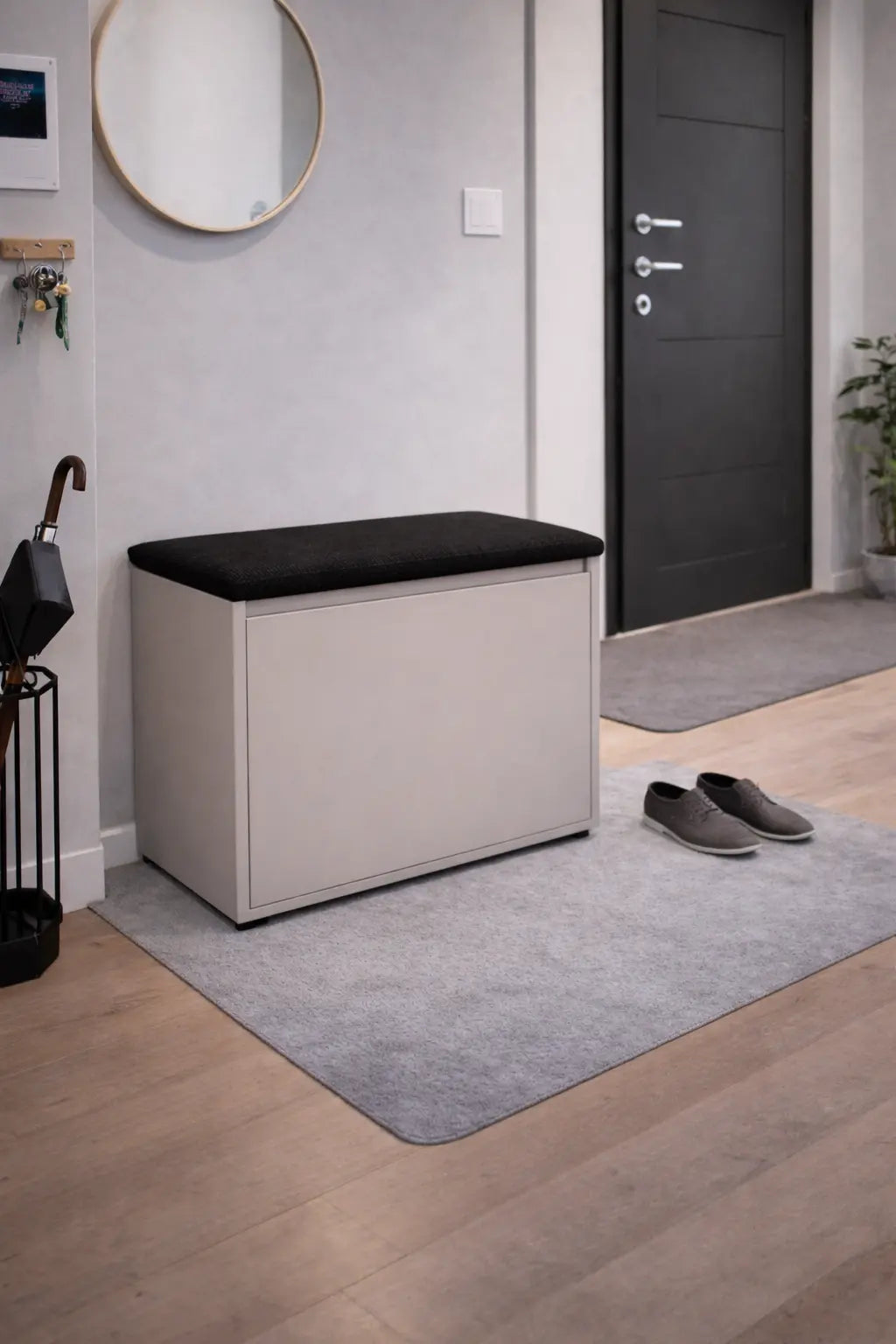 Szafka na buty z siedziskiem i schowkiem Kaszmir do przedpokoju Lumo Milo Furniture